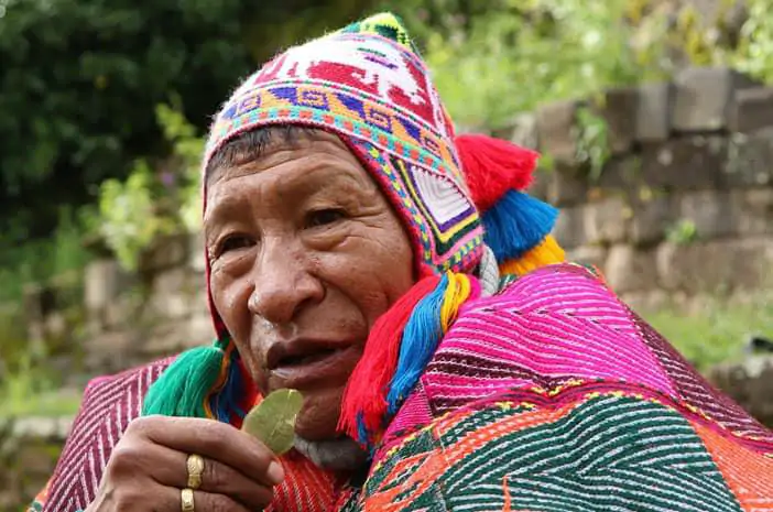 Martin Quispe Machacca, einer von zwei verbliebenen Hohepriestern (alto mesayoq) der Inka-Tradition in Peru